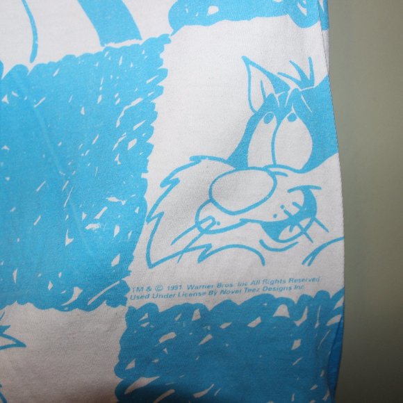 FREE*❤️vintage Looney Tunes 1991 Novel Teez single stitch t-shirt Tweety Bird - Picture 3 of 8
